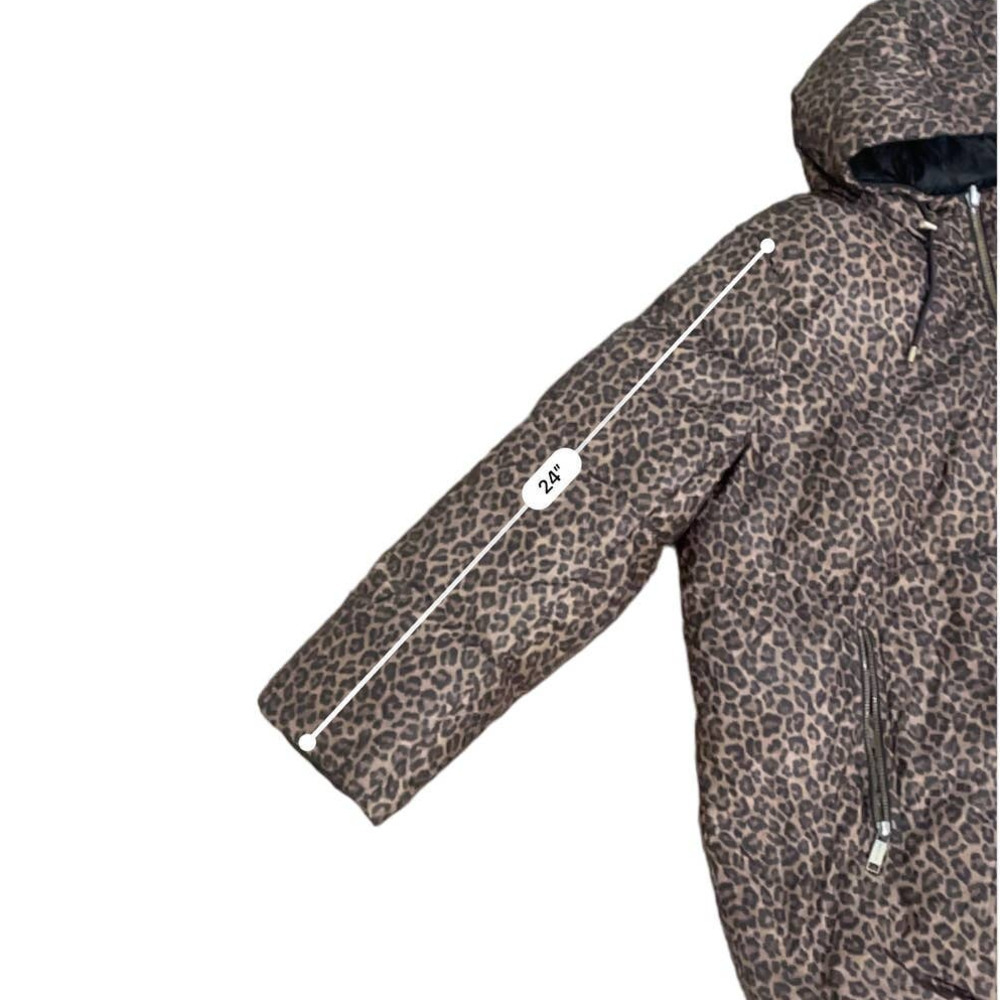 MICHAEL Michael Kors Reversible Cheetah Print Puffer Coat - Picture 9 of 9